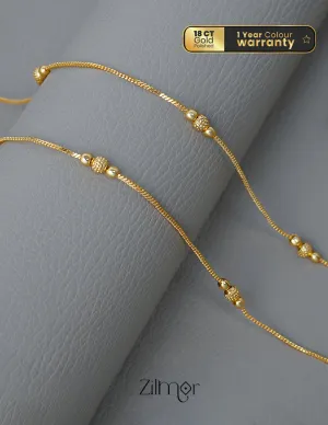 KT1011421 - Gold Toned pair Anklet
