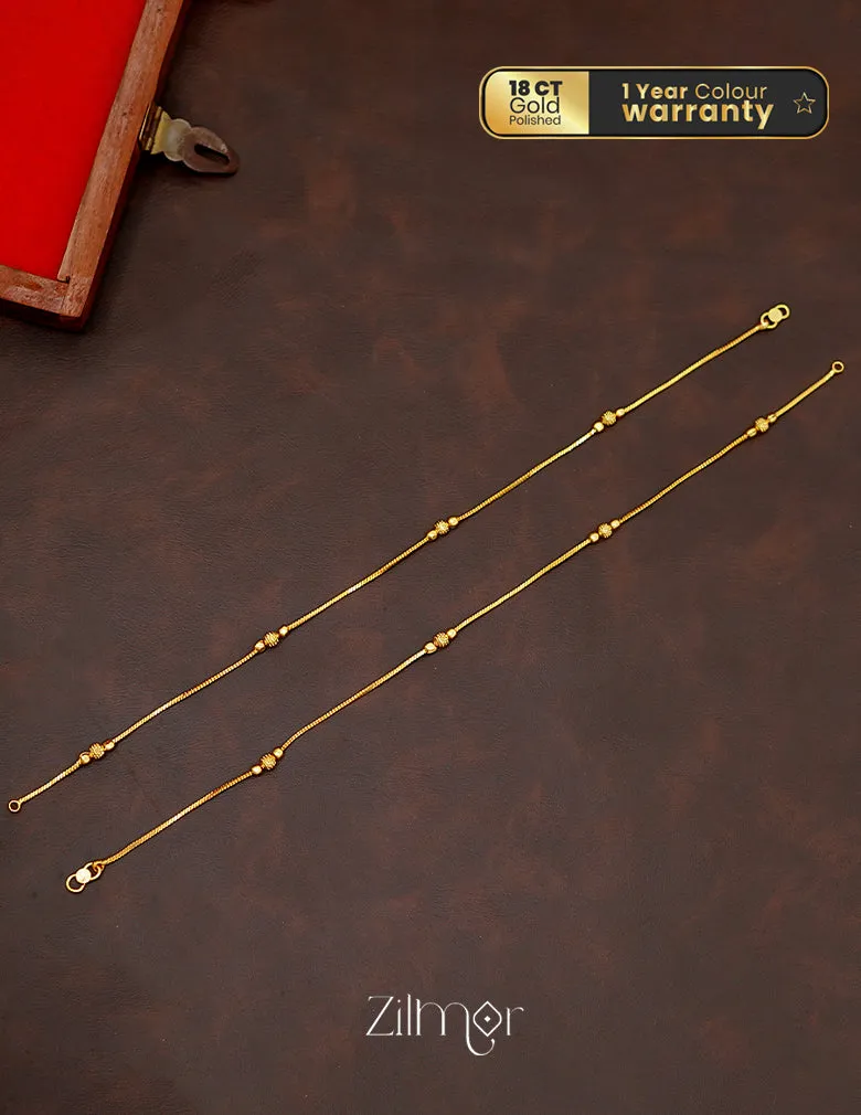 KT1011421 - Gold Toned pair Anklet