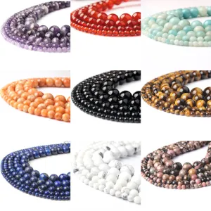 LanLi  Fashiont Jewelry 4/6/8/10/12mm natural stones Loose Beads series DIY men and women Bracelet Necklace anklet Accessories