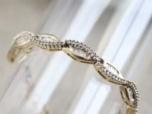 Marquise Shape Diamond Link Bracelet