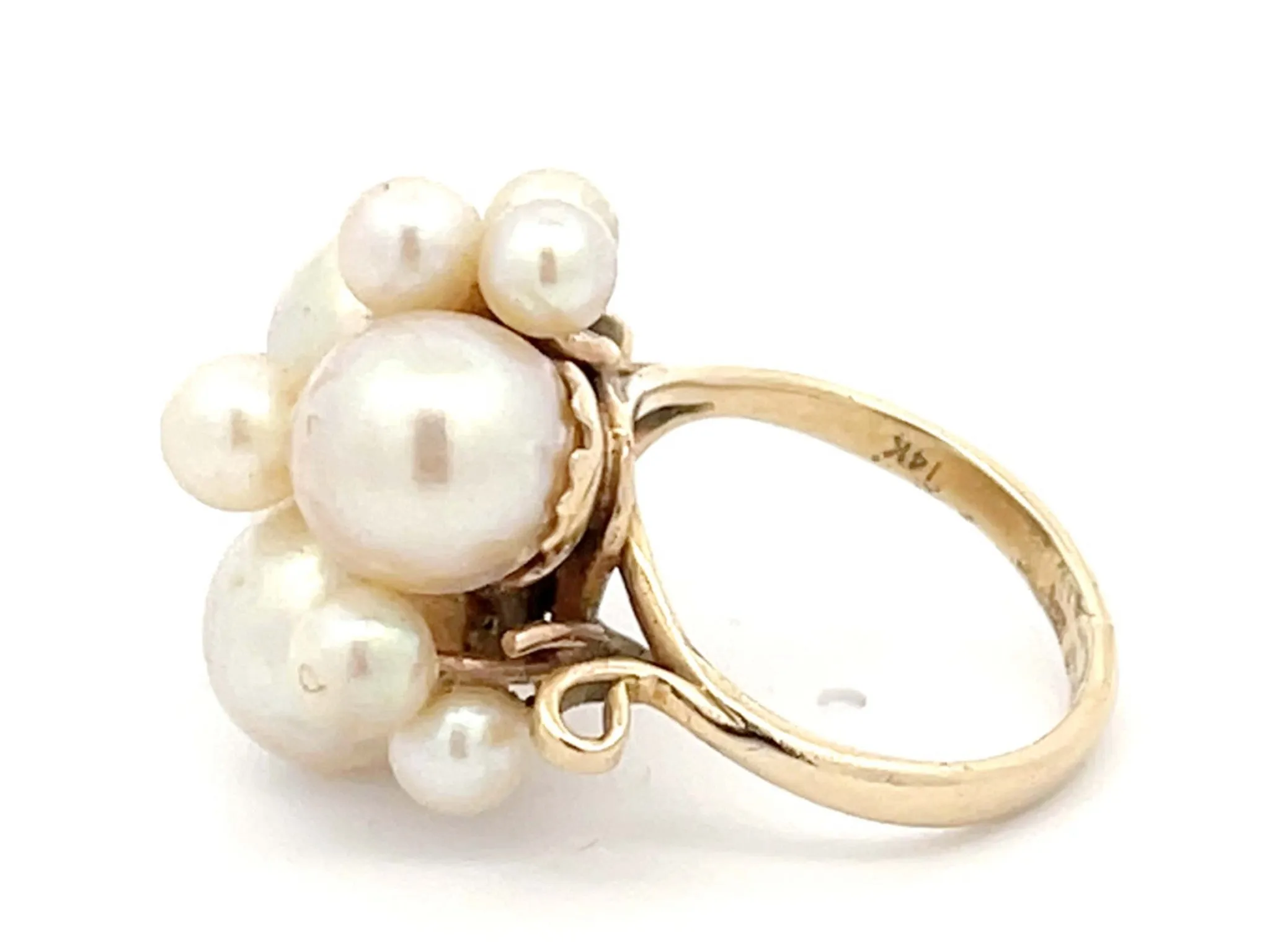 Mings Akoya Pearl Ring in 14k Yellow Gold