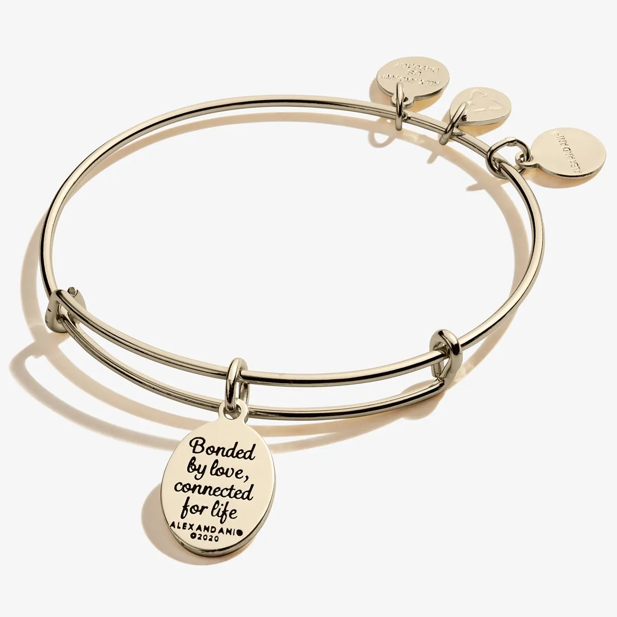 Mom Charm Bangle Bracelet, 'Bonded by Love'