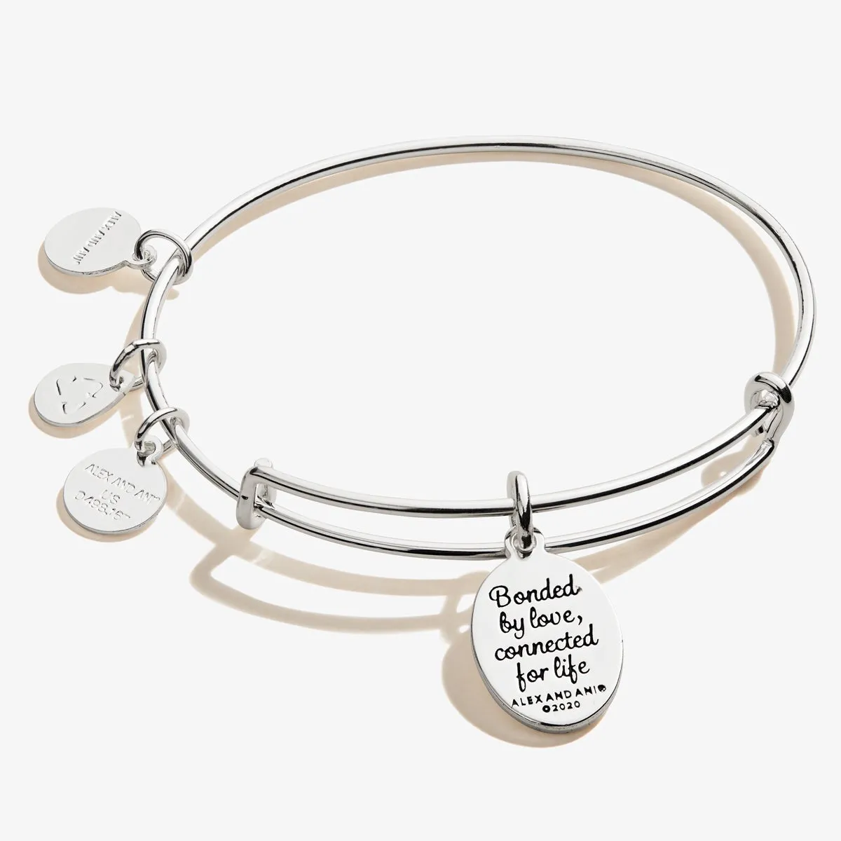 Mom Charm Bangle Bracelet, 'Bonded by Love'