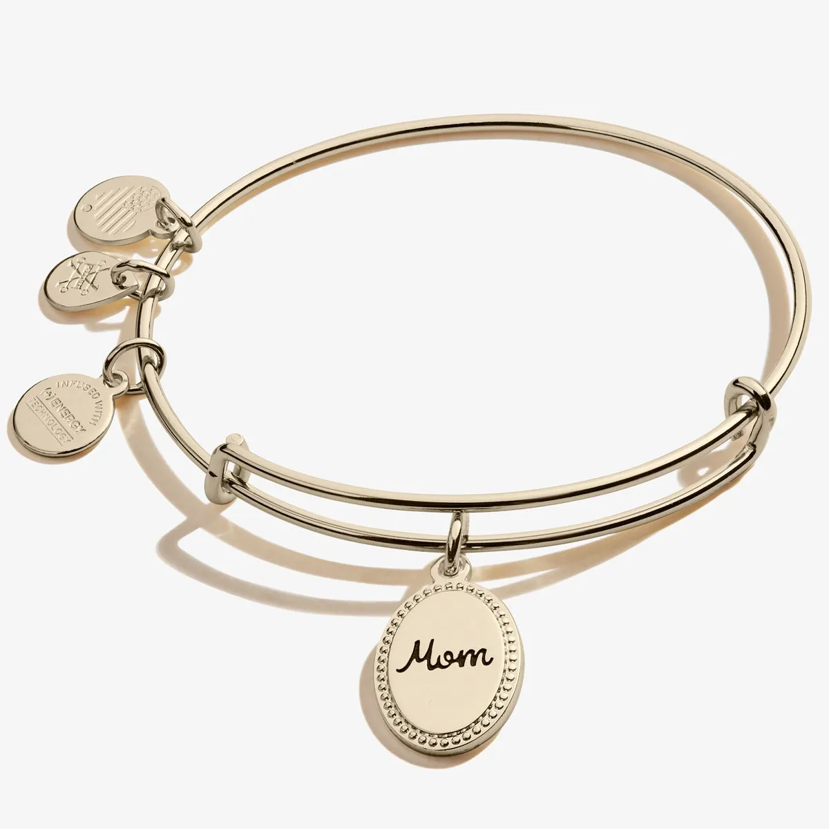 Mom Charm Bangle Bracelet, 'Bonded by Love'