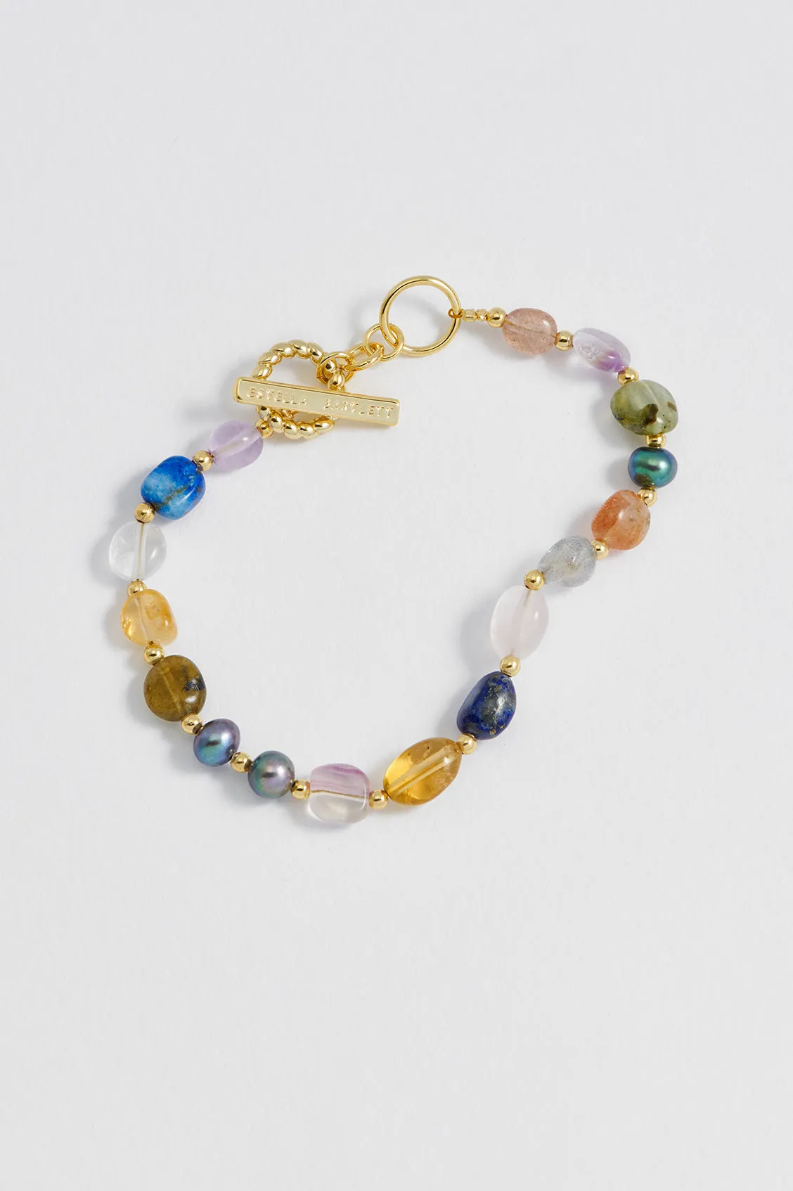 Multi Beaded T Bar Bracelet