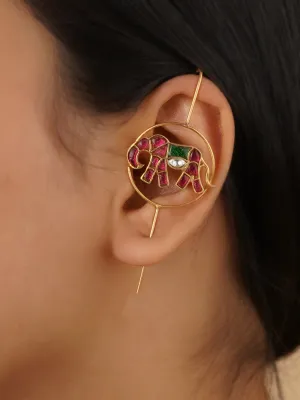 Multicolor Gold Plated Earrings - TK-EAR20M