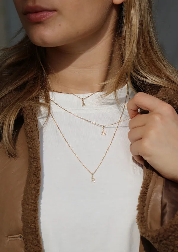 My S 18K Gold Pendant w. Diamonds