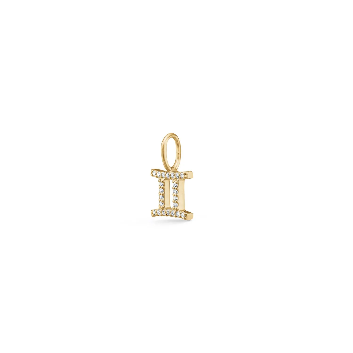 My Zodiac Pav?? Gemini 18K Gold Pendant w. Diamonds