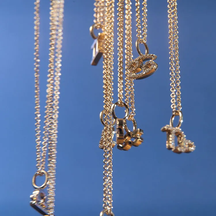 My Zodiac Pav?? Gemini 18K Gold Pendant w. Diamonds
