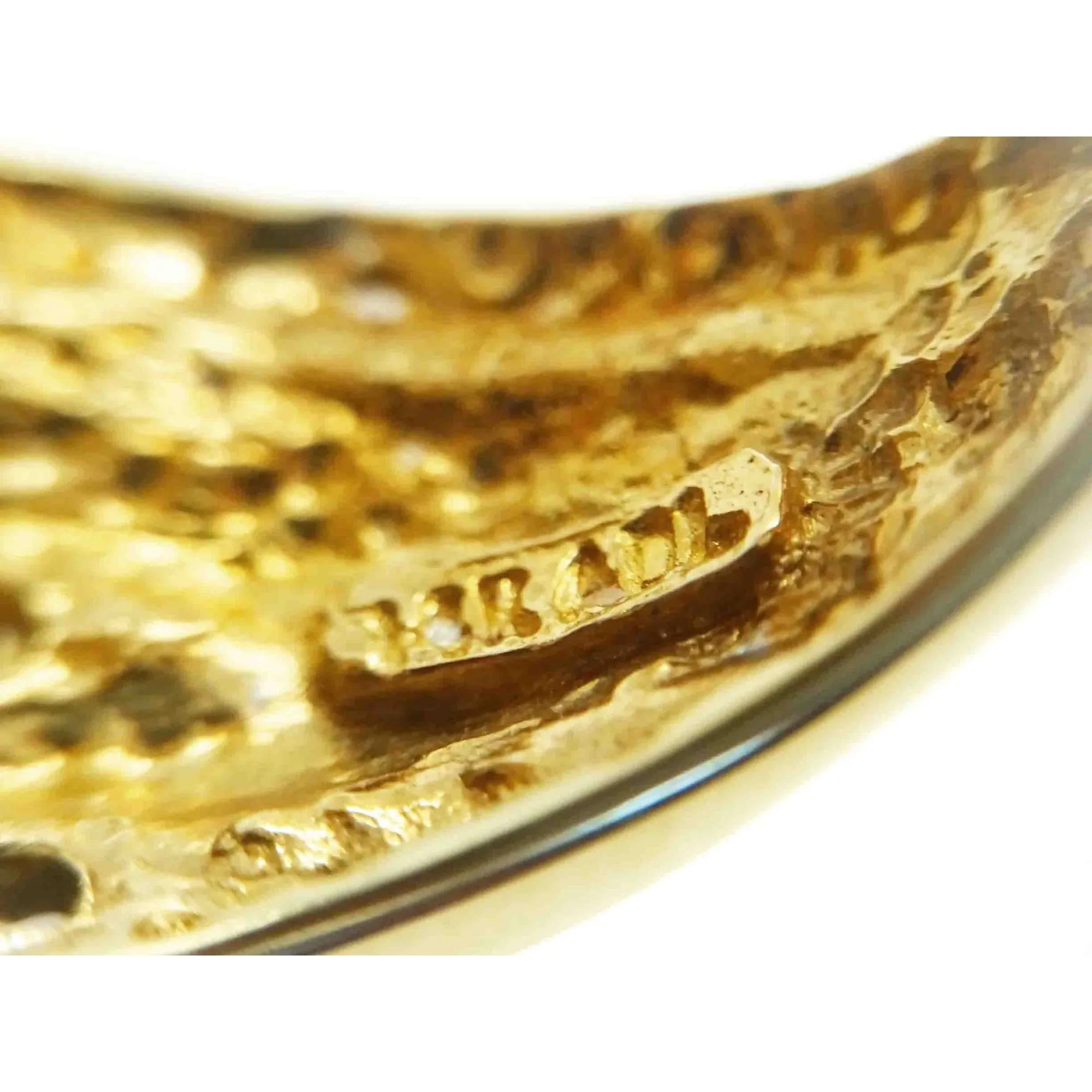 Natural Diamond Weave Design Cocktail Ring 14k Two-Tone Gold Size 7