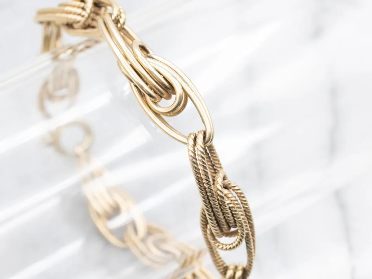 Nautical Gold Oval Link Bracelet