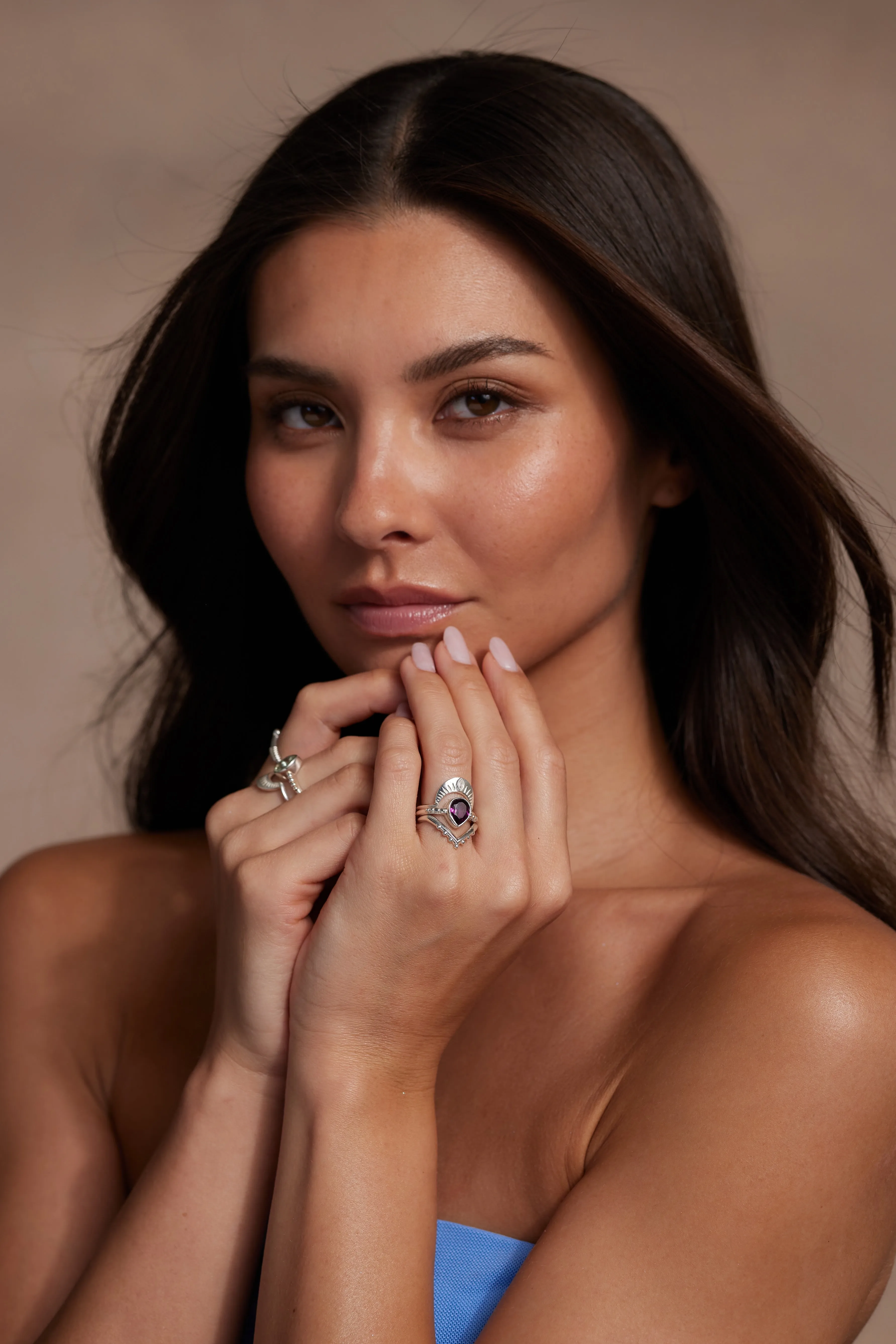 Noble Chevron Silver Band