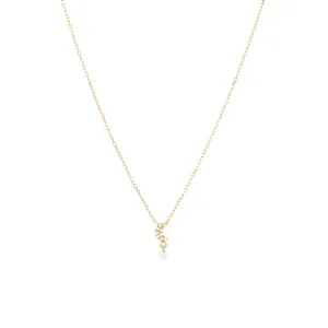 Pav?? Symbols Moon 18K Gold, Whitegold or Rosegold Necklace w. Diamonds