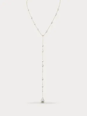 Pearl & Diamond Lariat (Made to Order)