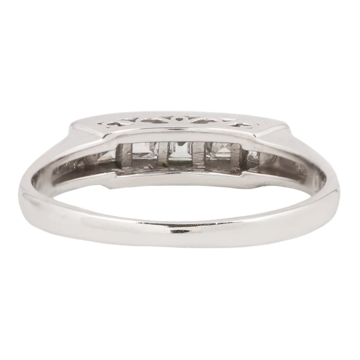 Platinum Five Diamond Bar Ring
