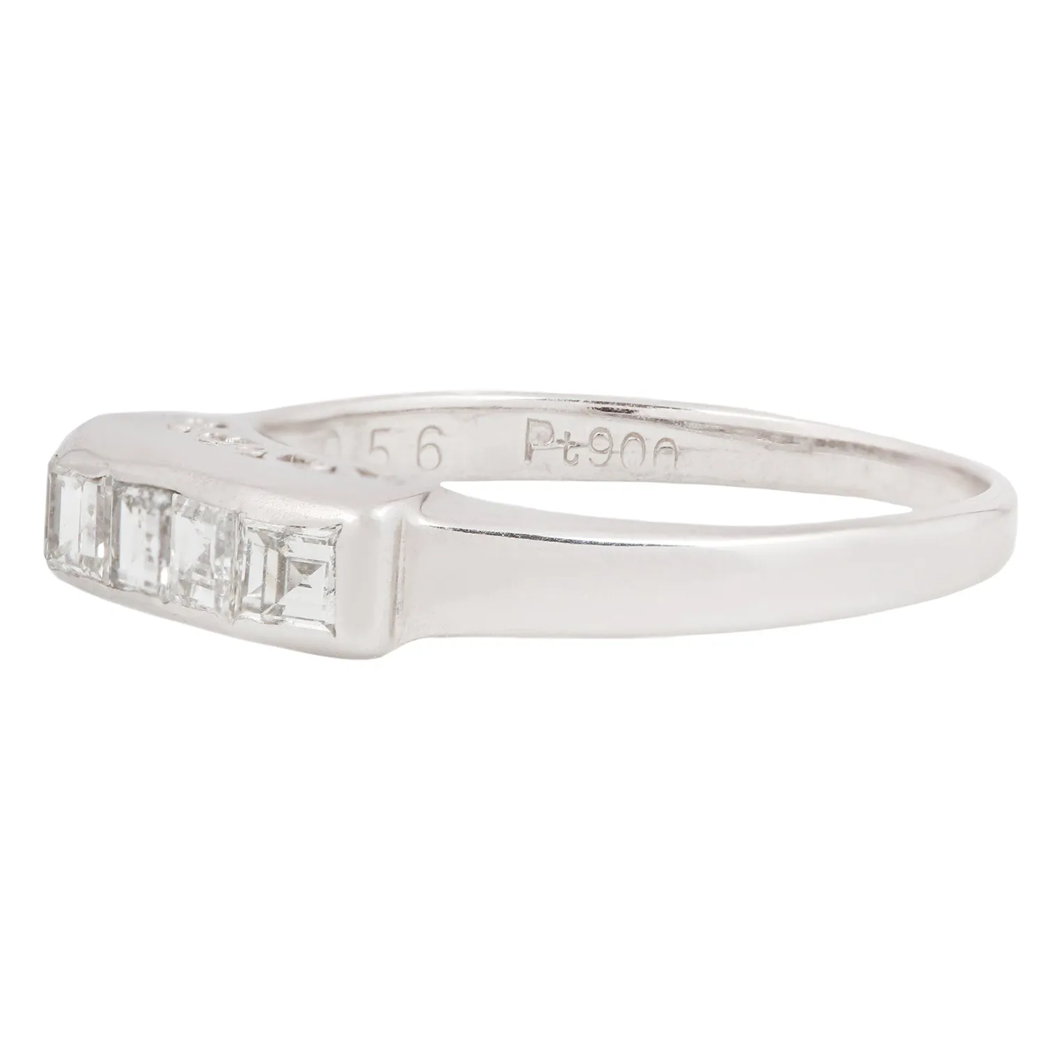 Platinum Five Diamond Bar Ring