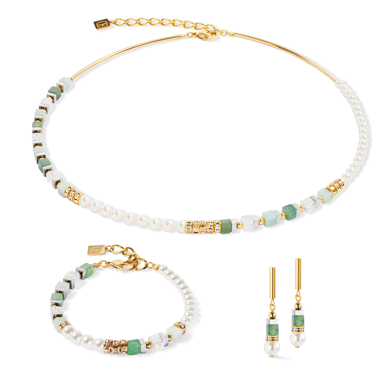 Precious Fusion Offset bracelet gold-green