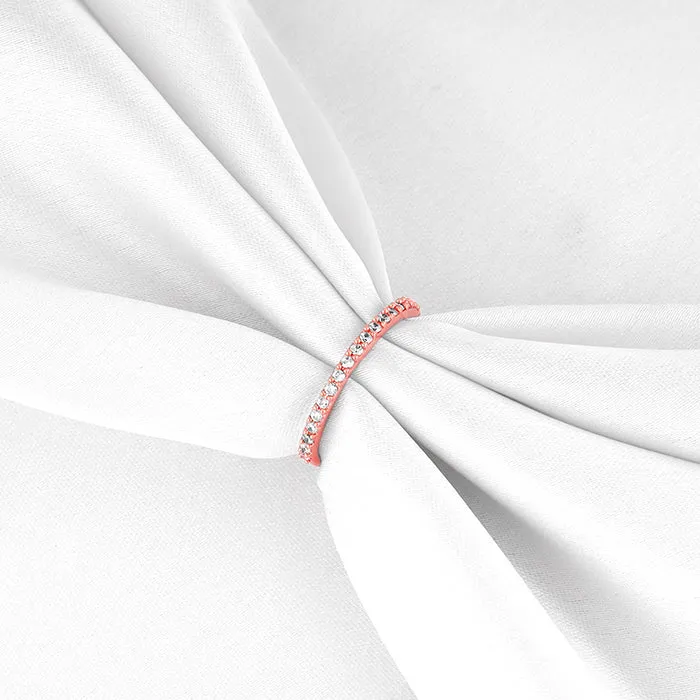 Rose Gold Serenity Line Ring