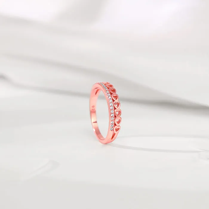 Rose Gold Spark Romance Ring
