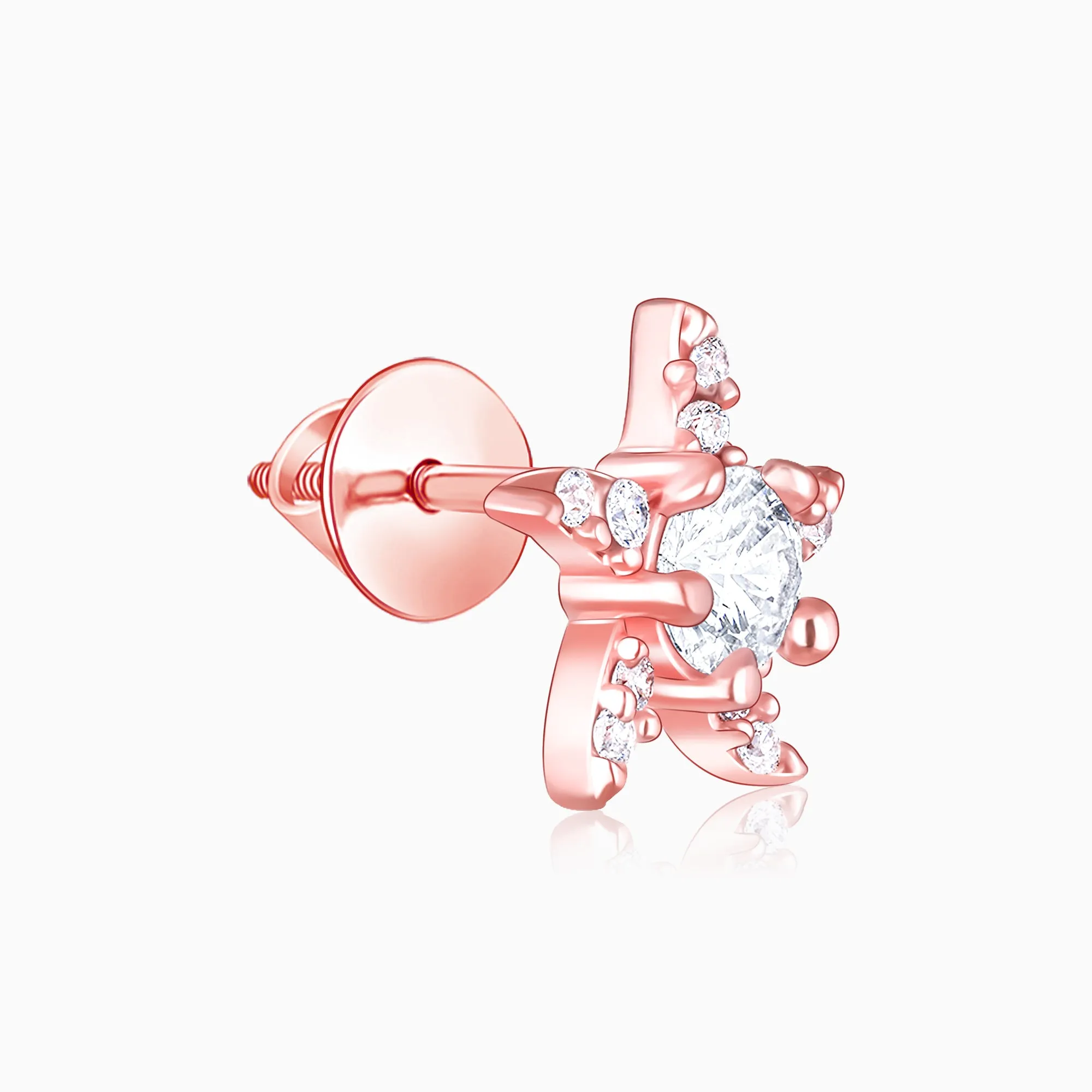 Rose Gold Starfish Earrings