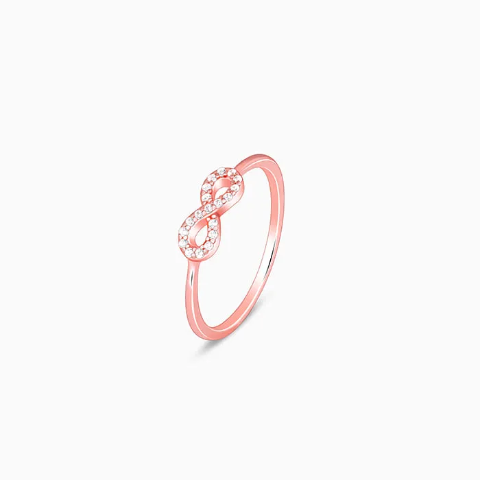 Rose Gold Zircon Loop of Hope Ring