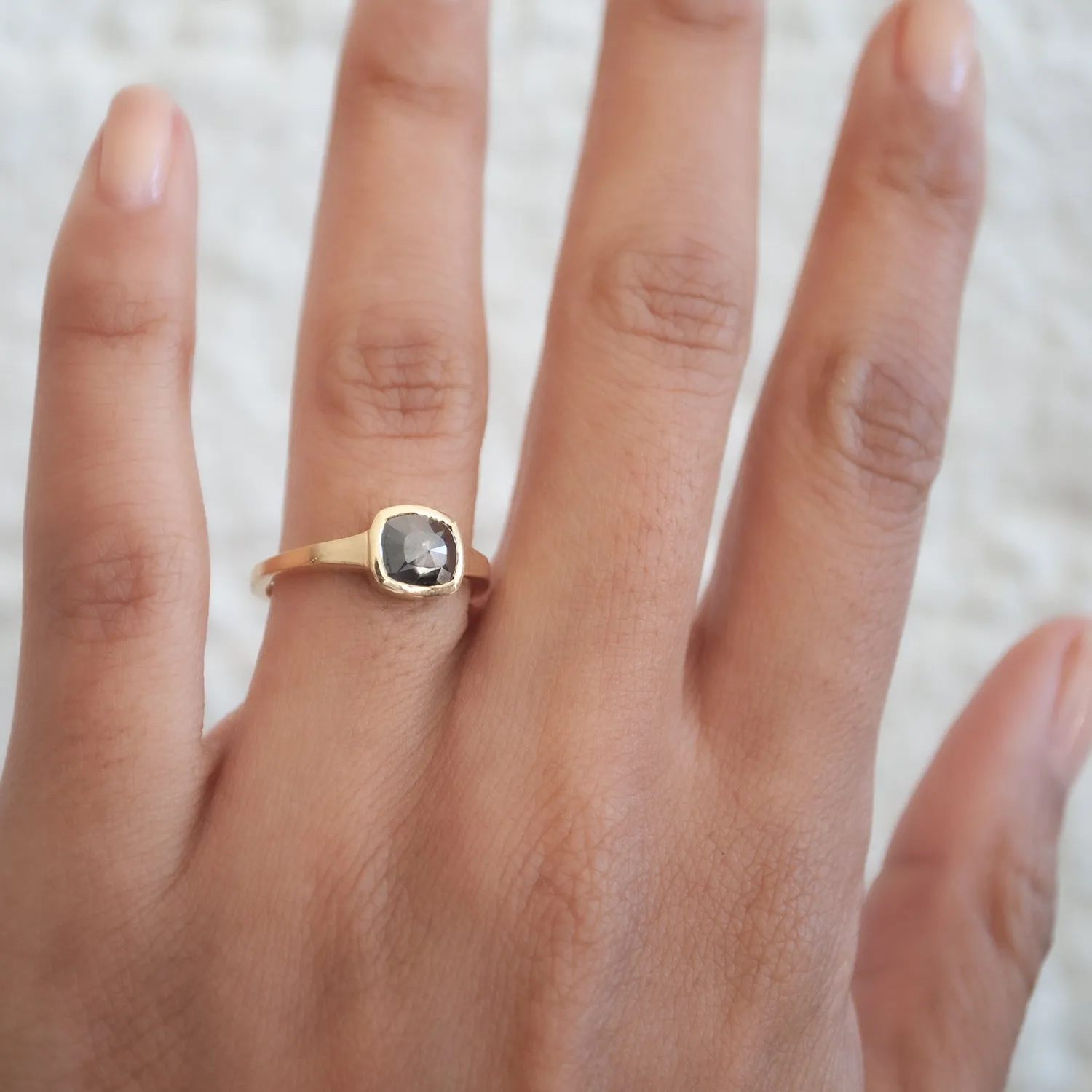 Salt & Pepper Meteor Ring