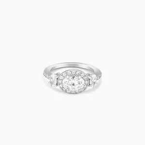 Silver Celestial Zircon Ring