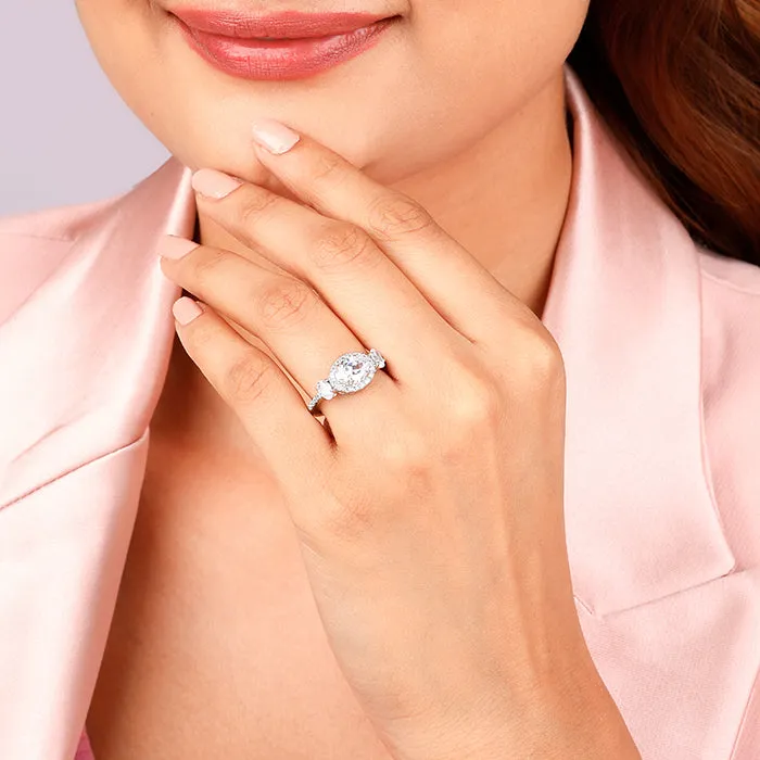 Silver Celestial Zircon Ring