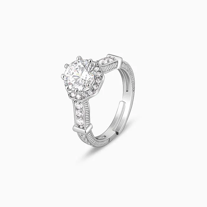 Silver Dazzling Glamour Ring