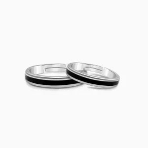 Silver Destined Pair Couple Bands