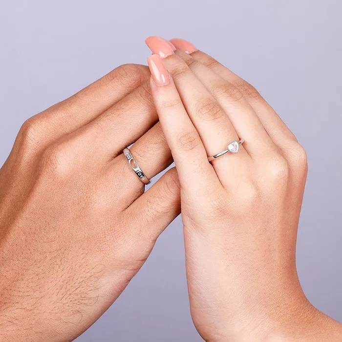 Silver Endless Love Couple Band