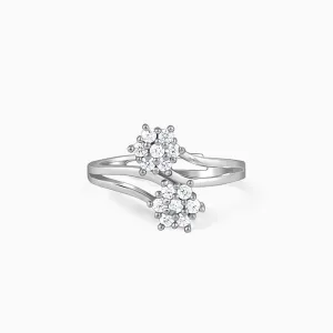 Silver Floral Memory Ring