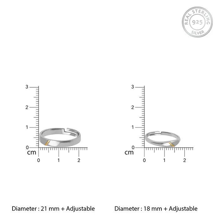 Silver Meant to Be Couple Rings