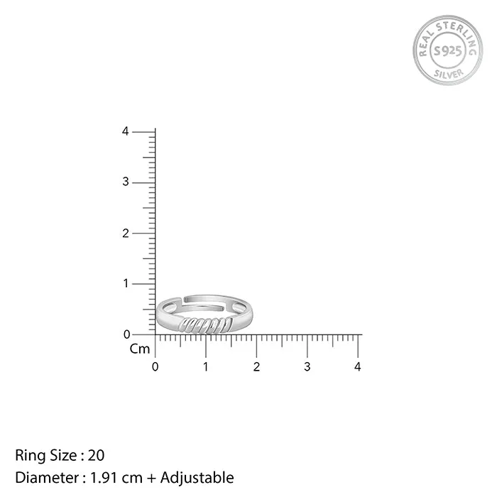 Silver Rope Ring for Him