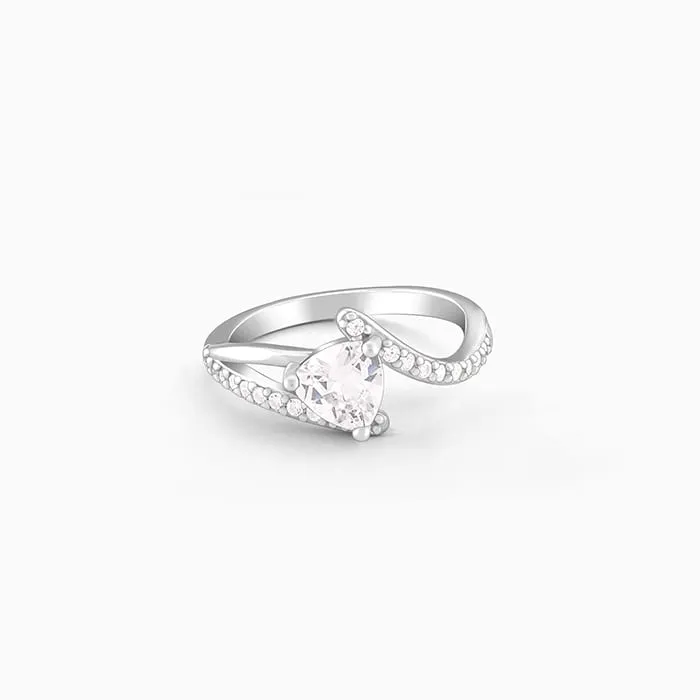 Silver Trillion Ring