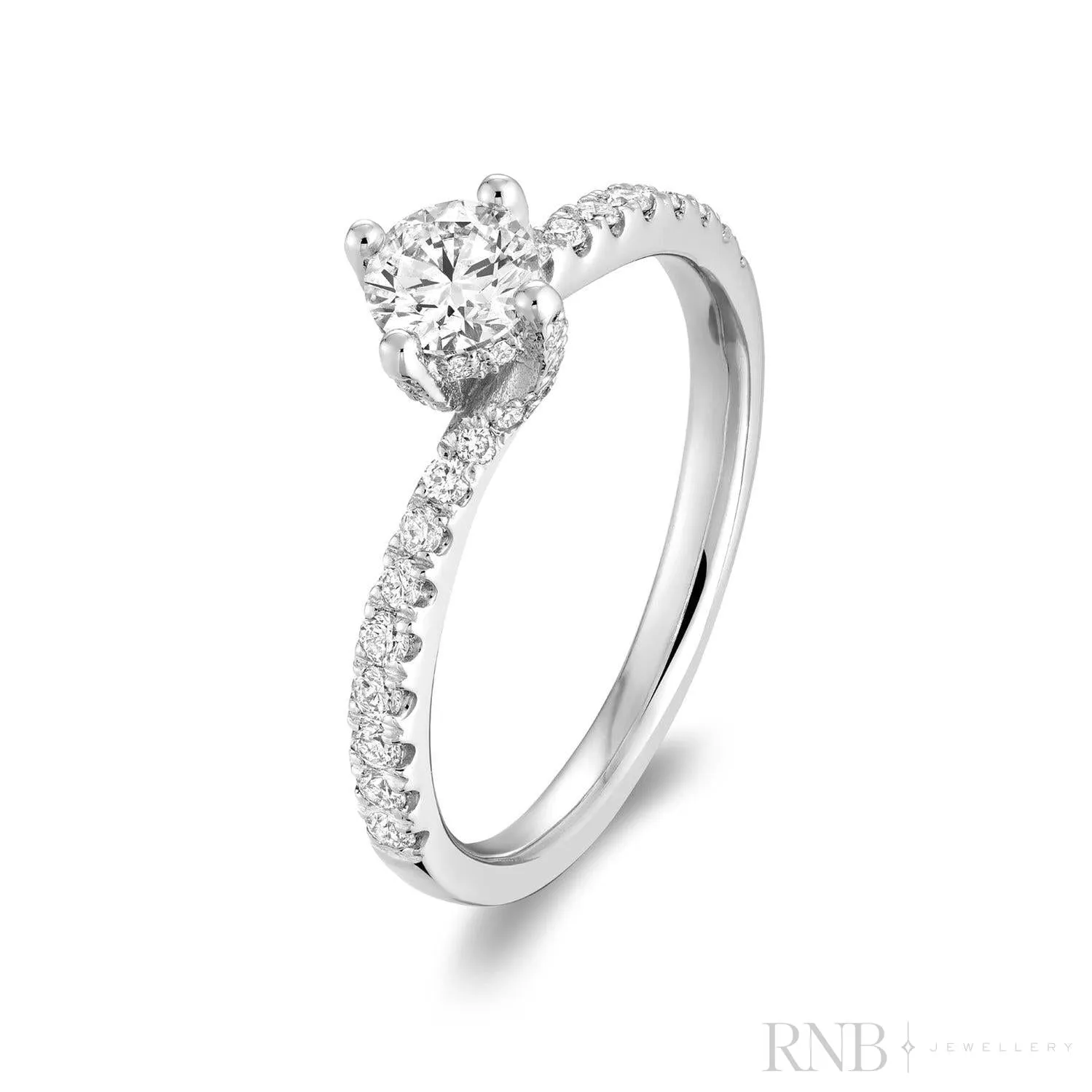 Solitaire Twist Diamond Engagement Ring