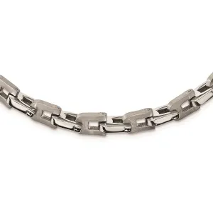 Stainless Steel Brushed and Polished 24in Necklace