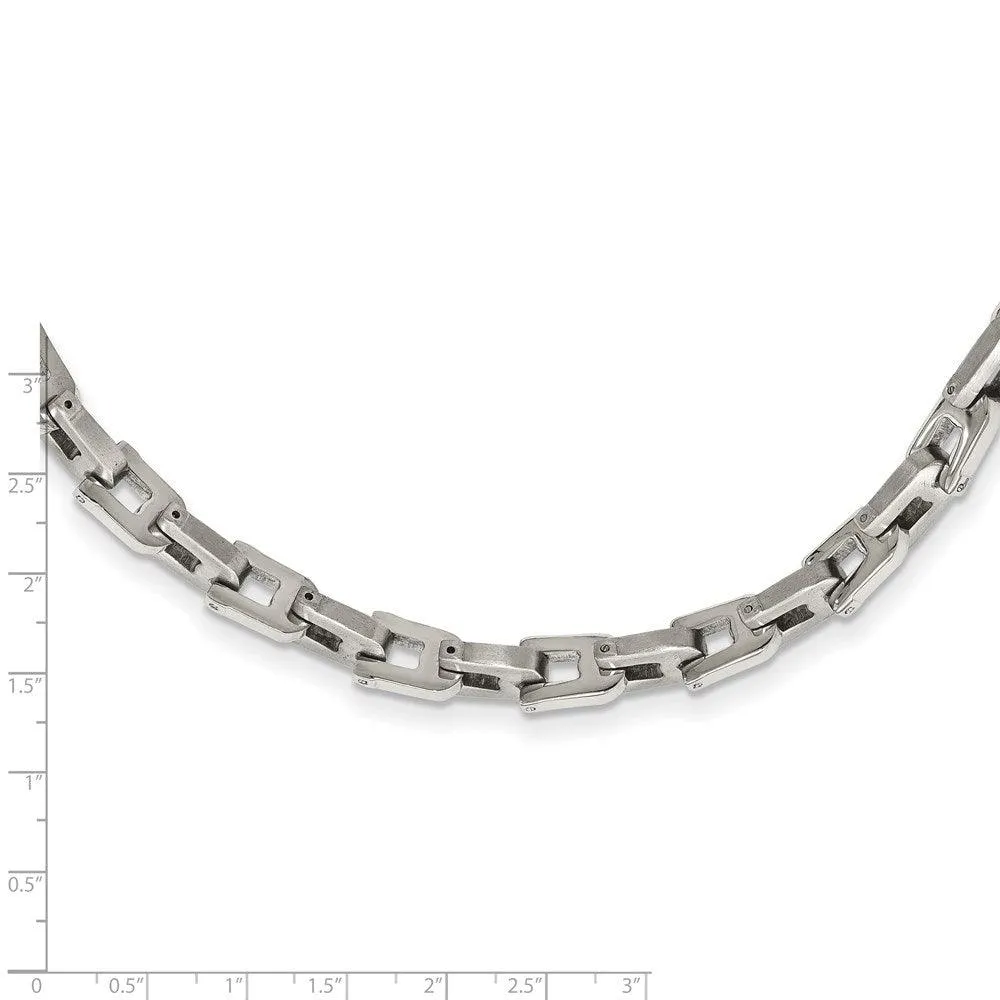 Stainless Steel Brushed and Polished 24in Necklace
