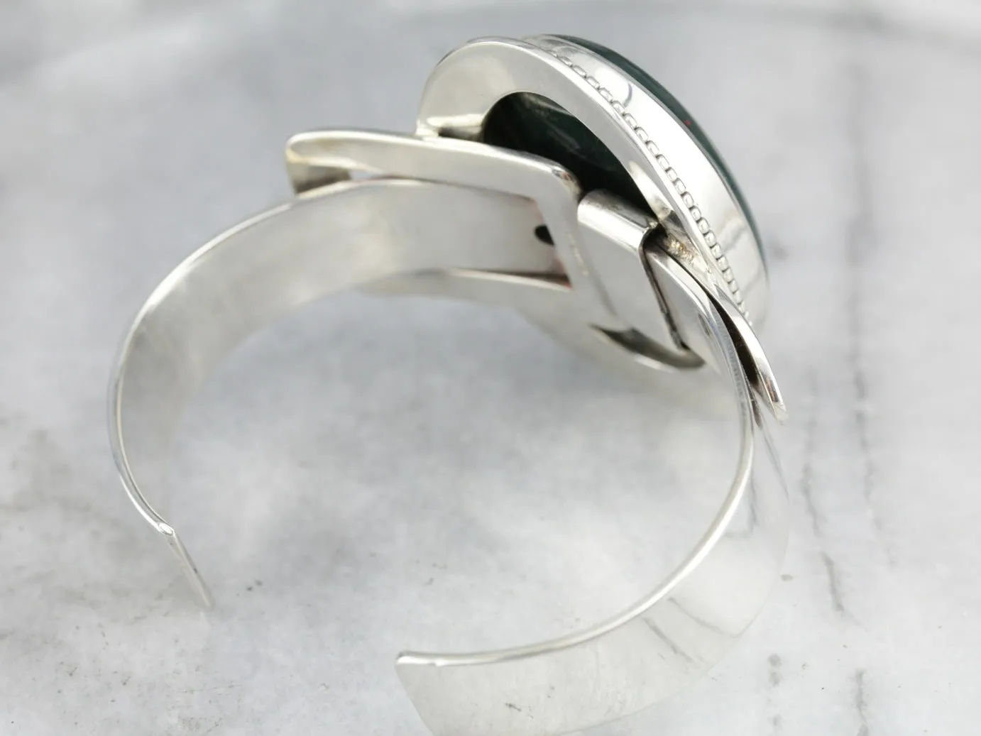 Sterling Silver Bloodstone Bracelet