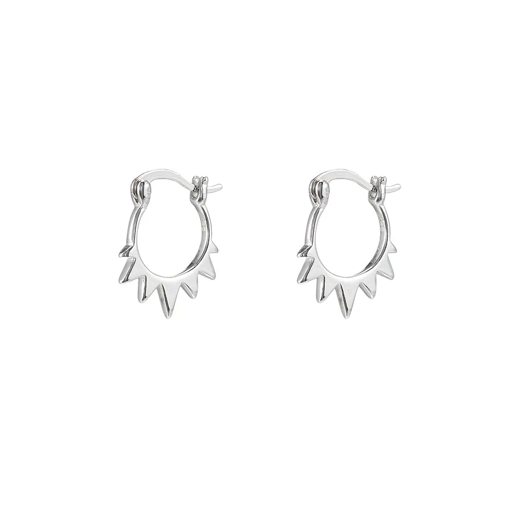 Sterling Silver Staple Hoop Earrings