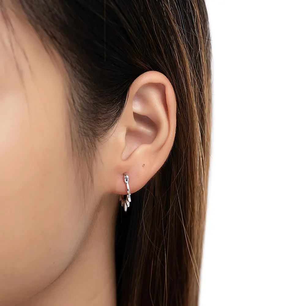 Sterling Silver Staple Hoop Earrings