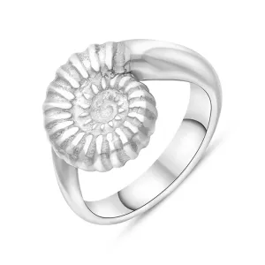 Sterling Silver Twisted Ammonite Ring