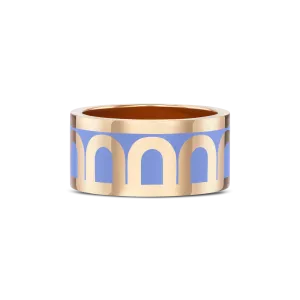 Sur-Mesure L'Arc de DAVIDOR Ring GM, 18k Rose Gold with Hortensia Lacquered Ceramic