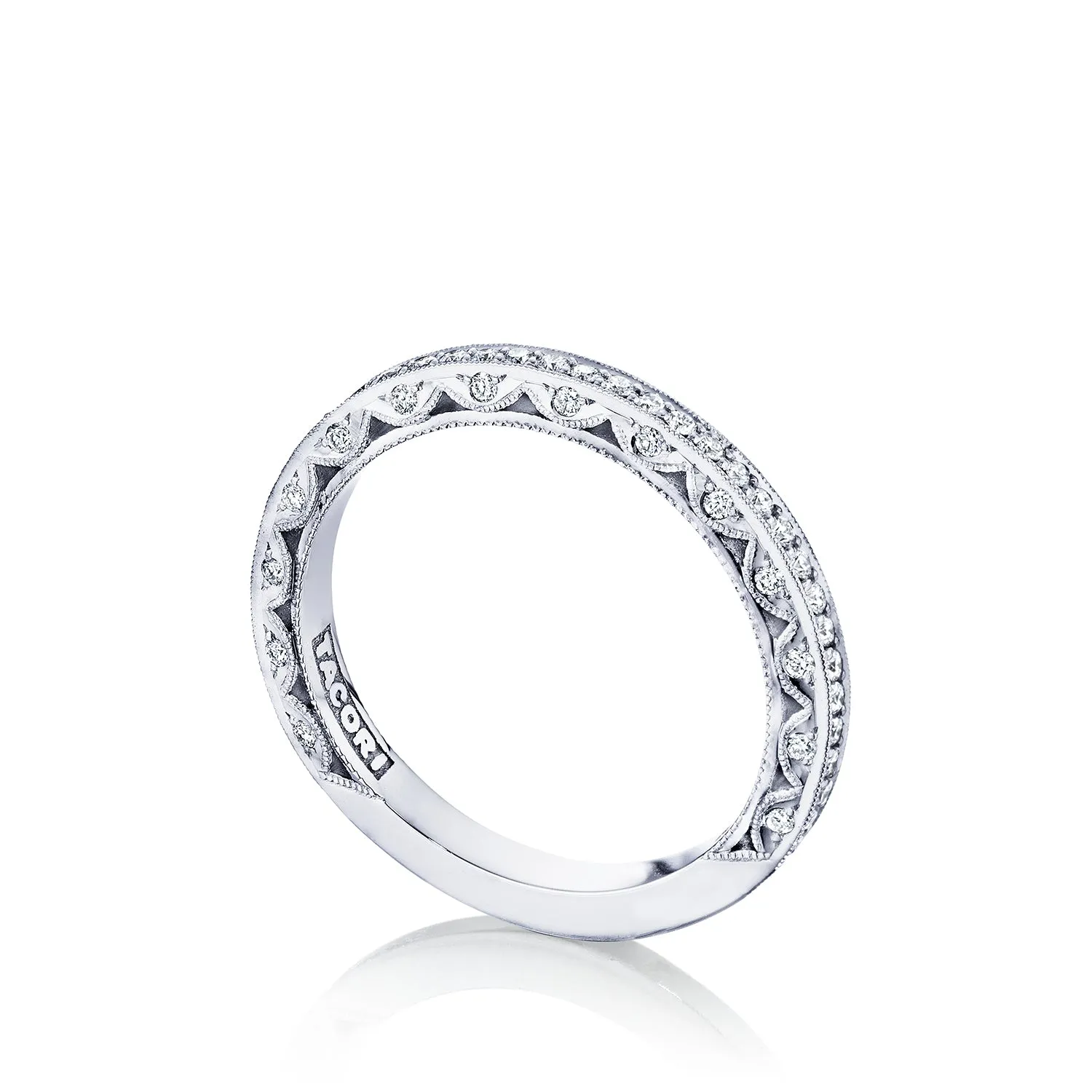 Tacori Classic Crescent Pave Diamond Wedding Band