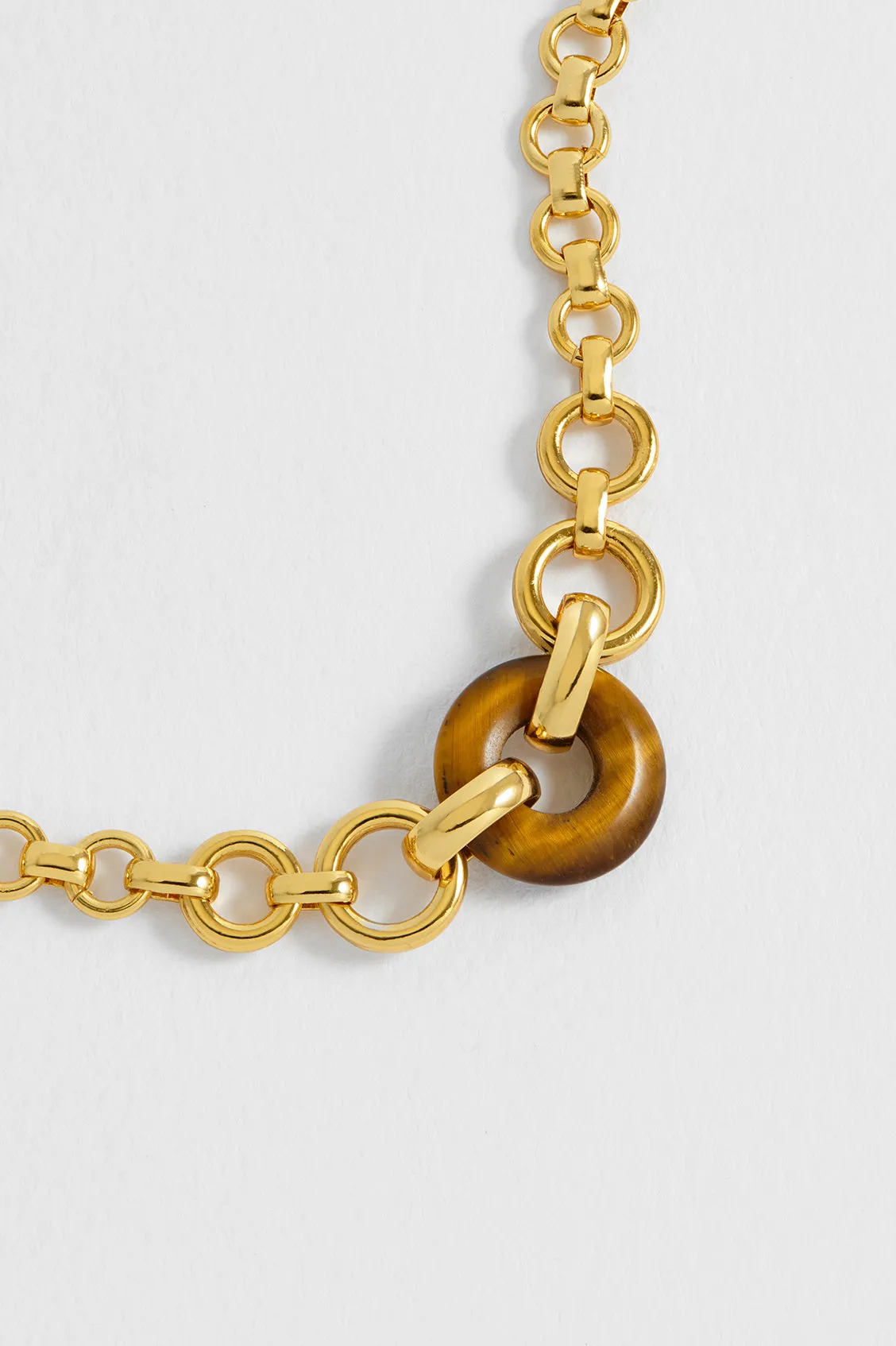 Tigers Eye Graduated Link T-Bar Bracelet
