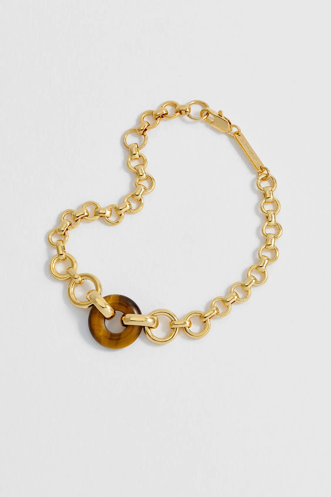 Tigers Eye Graduated Link T-Bar Bracelet