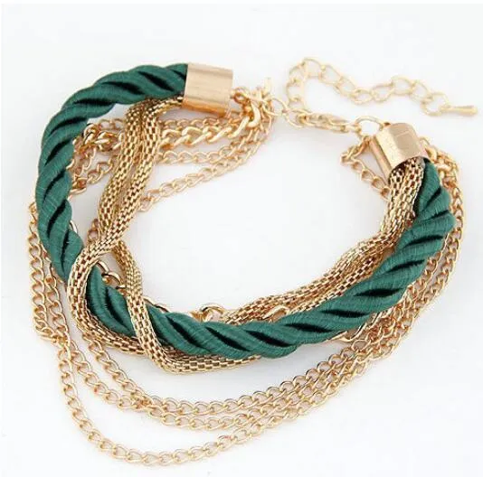 Trendy Summer New Fashion Hot Round Crystal Jewelry charm bracelet & Bangles anklet for women Gold bracelets for women