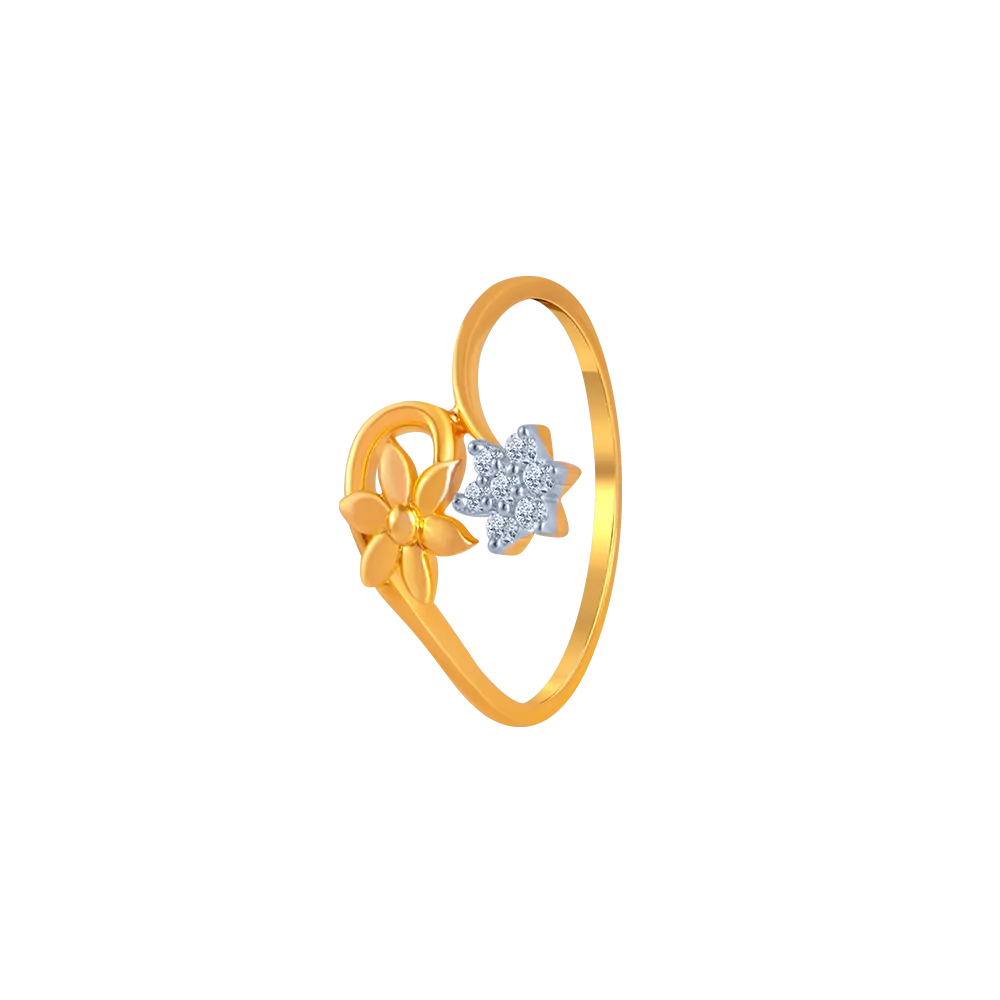 Twin Tulip Diamond Ring