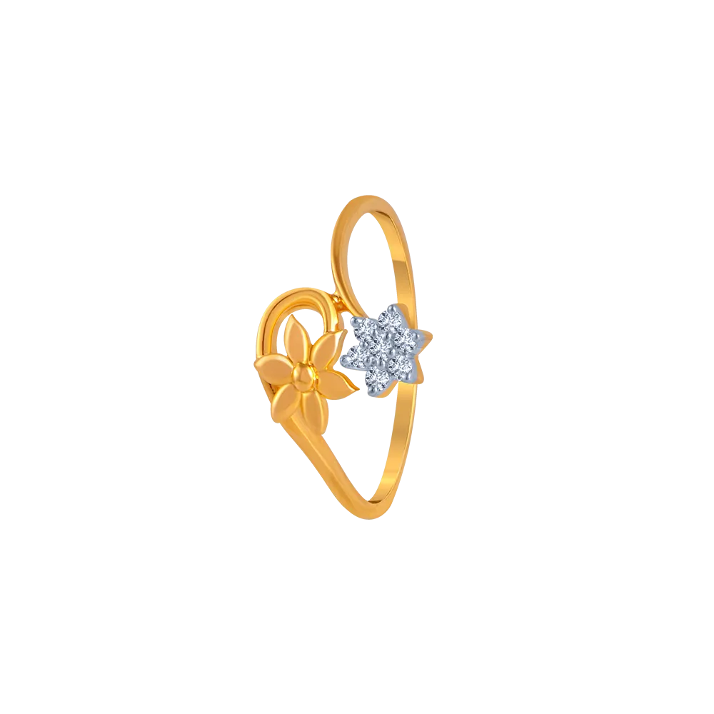 Twin Tulip Diamond Ring