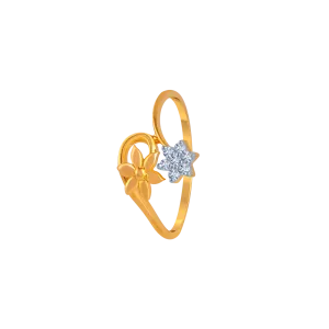 Twin Tulip Diamond Ring